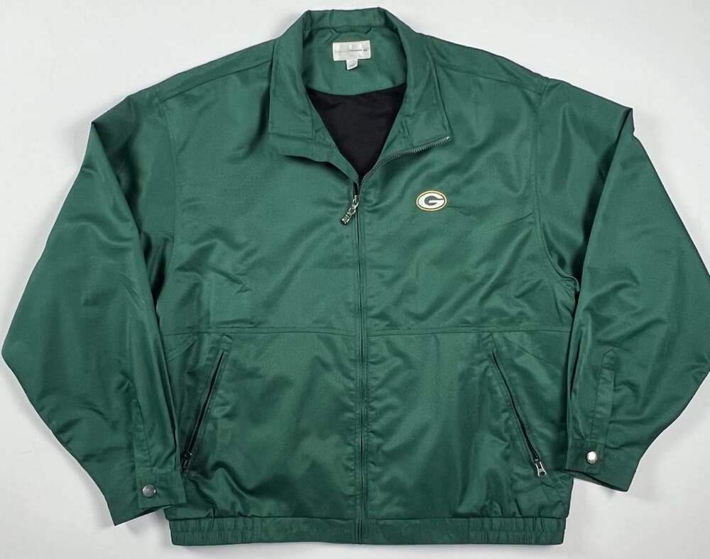 Cutter & Buck CB WeatherTec Green Green Bay Packers Full Zip Jacket XL